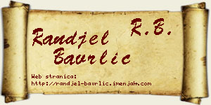 Ranđel Bavrlić vizit kartica